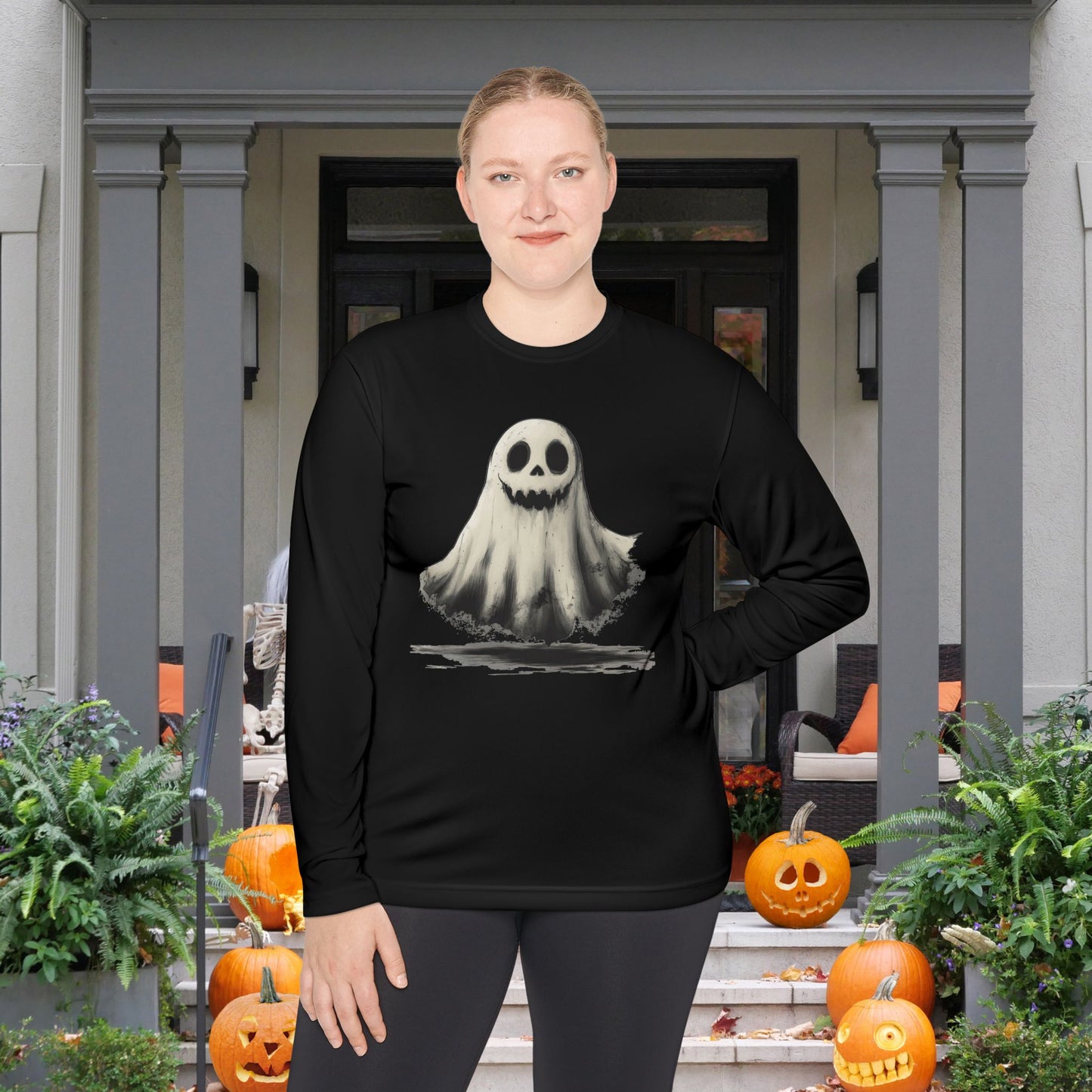 Cute Ghost Adult Long Sleeve Tee