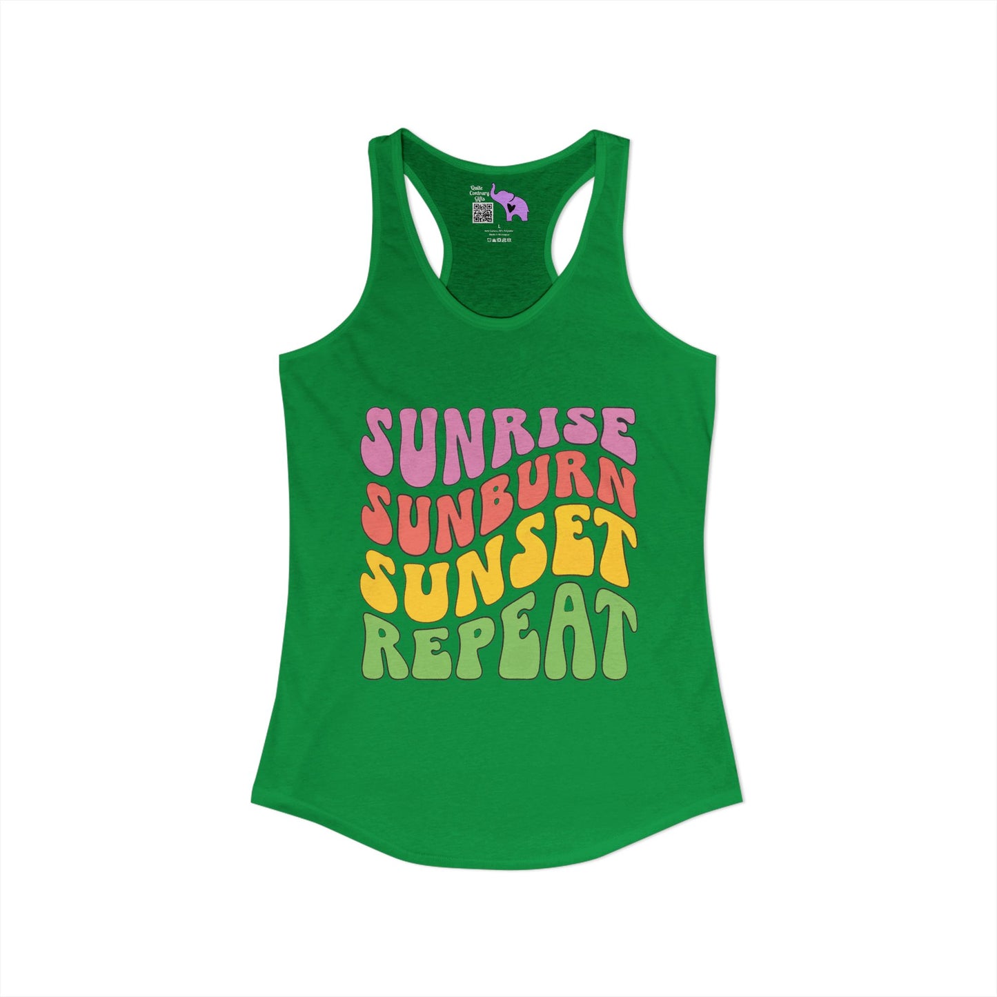 Sunrise Sunburn Sunset Repeat Women's Ideal Racerback Tank