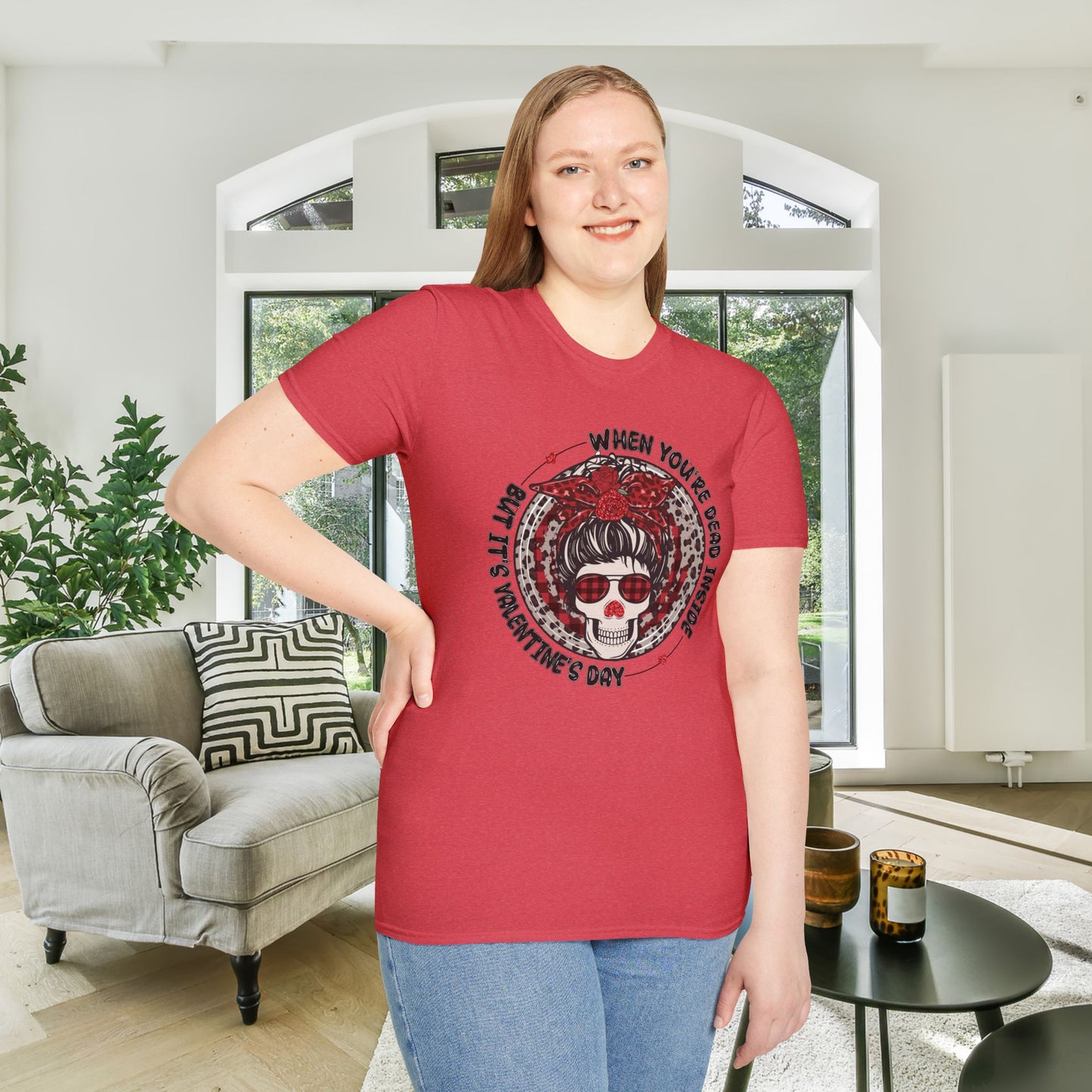 When You're Dead Inside But It's Valentine's Day Adult T-shirt