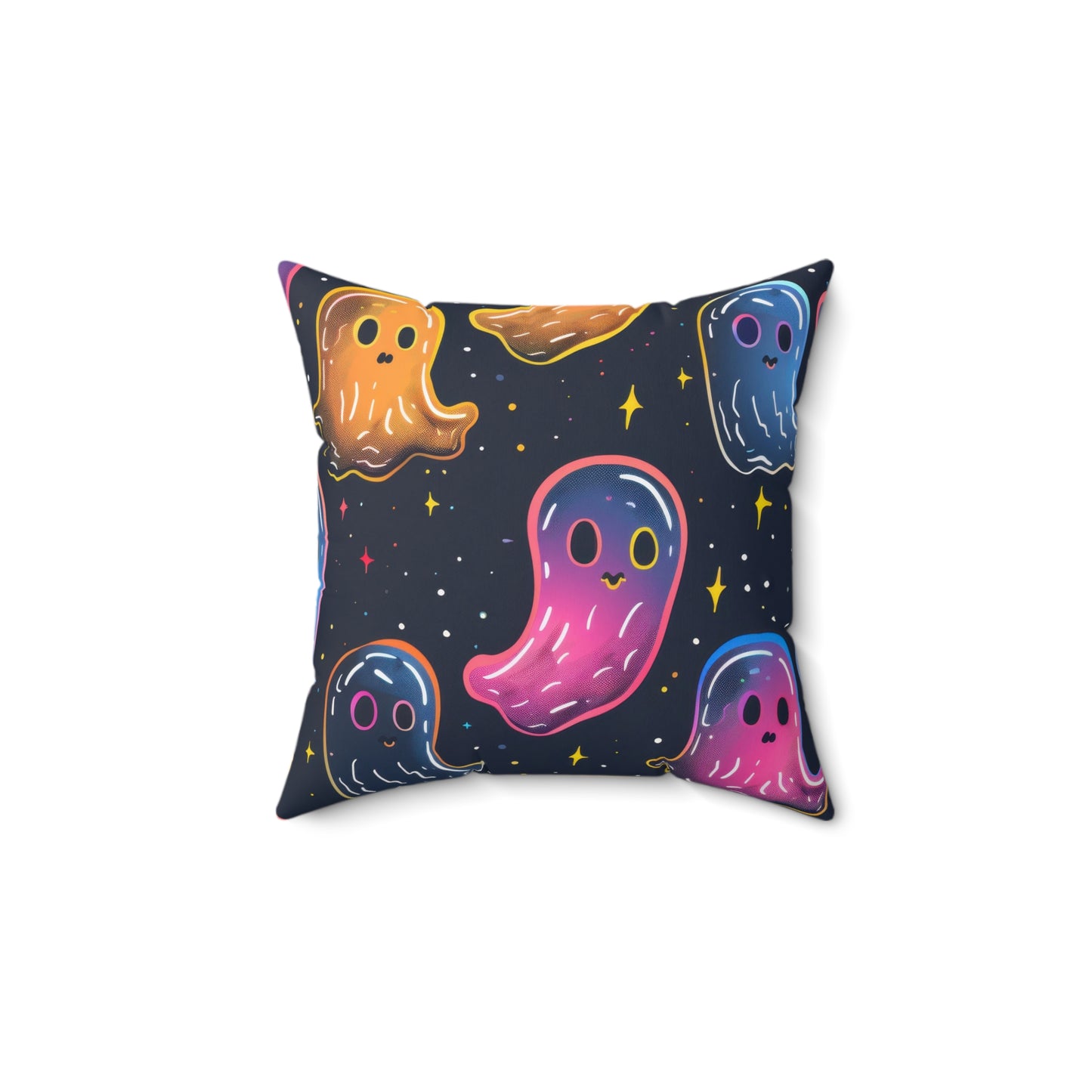 Neon Haunters Throw Pillow