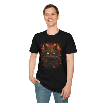 Creepy Black Cat T-shirt