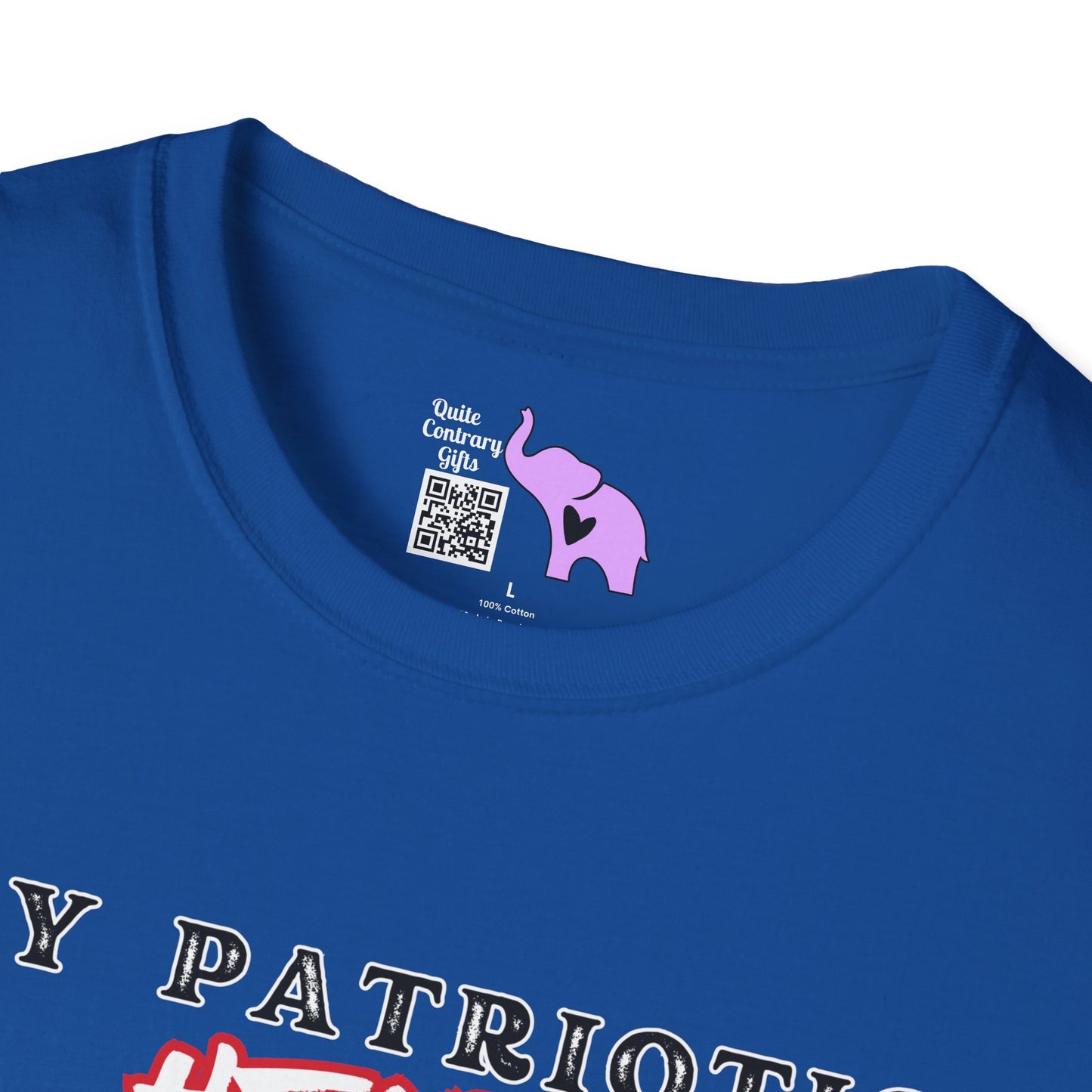 My Patriotic Heart Bleeds Red White & Blue Adult T-shirt