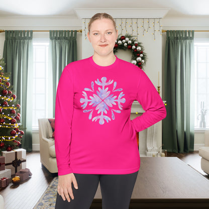 Large Snowflake 3 Adult Long Sleeve Tee
