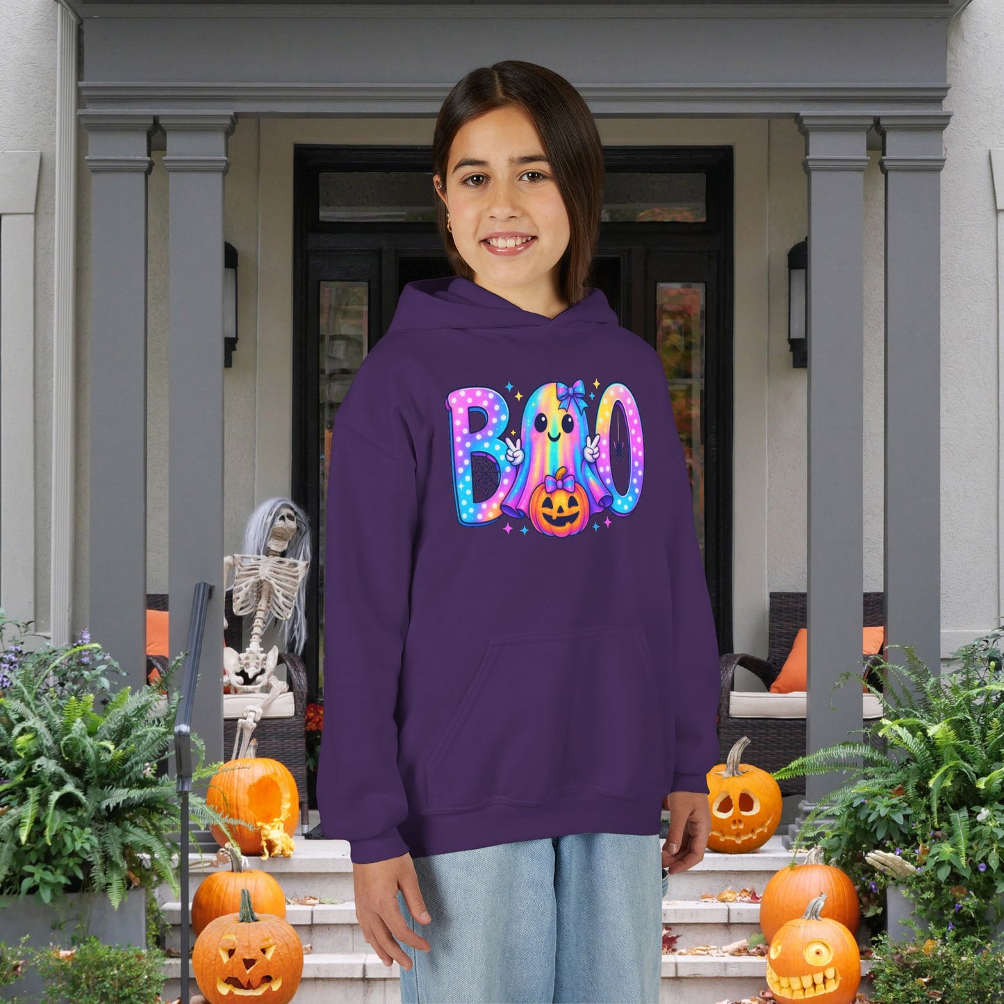 Pastel Boo Youth Hoodie