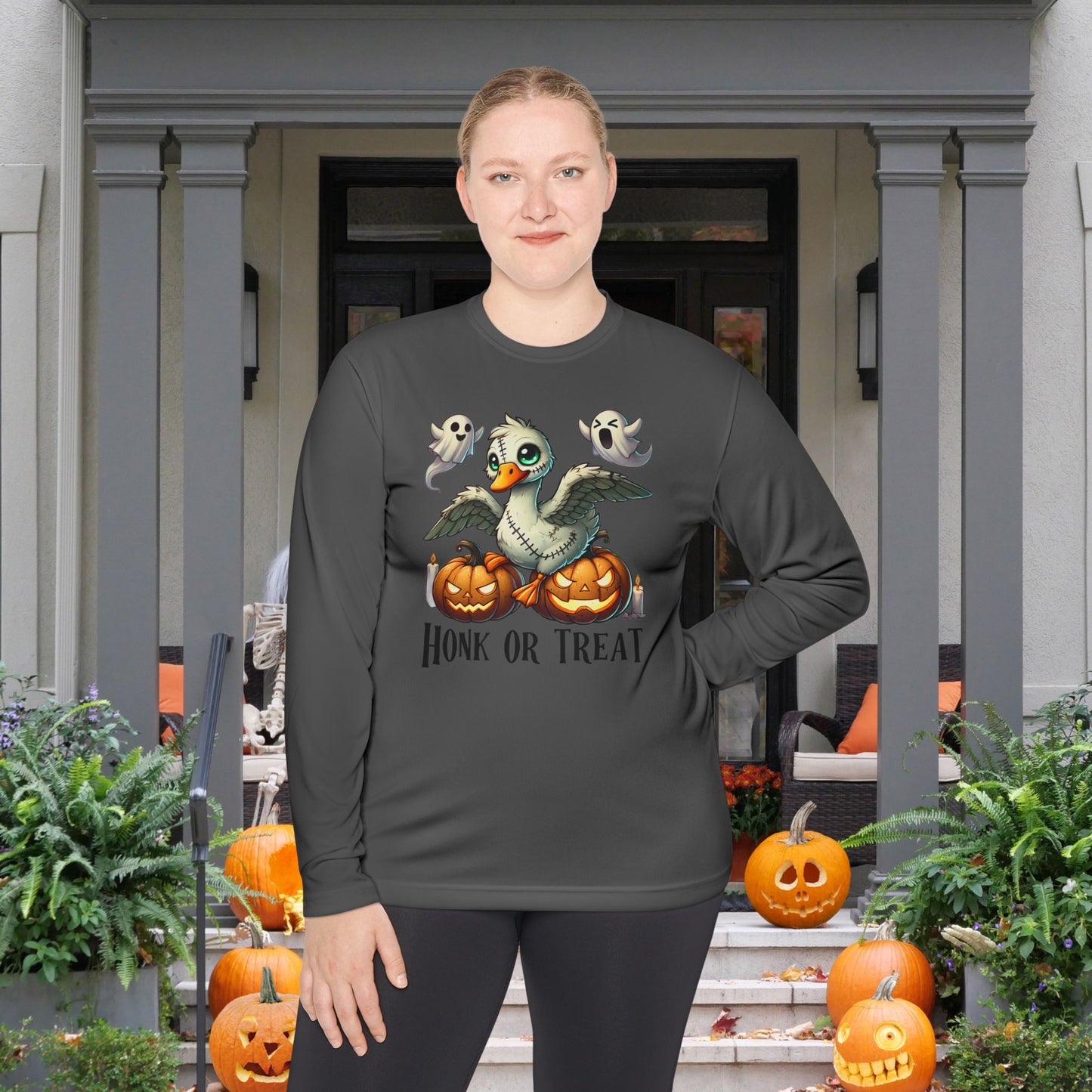 Honk or Treat Adult Long Sleeve Tee