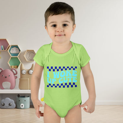 I Woke Up Cute Infant Baby Rib Bodysuit