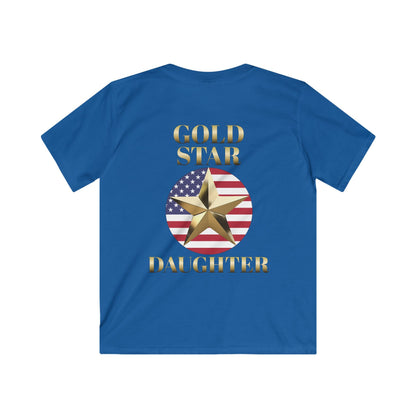 Gold Star Daughter Forever Proud Youth Softstyle Tee