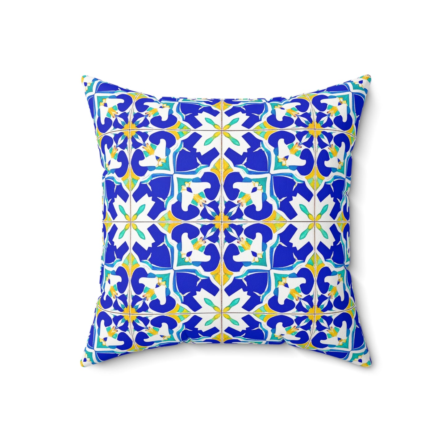 Blue Horizon Mosaic Throw Pillow