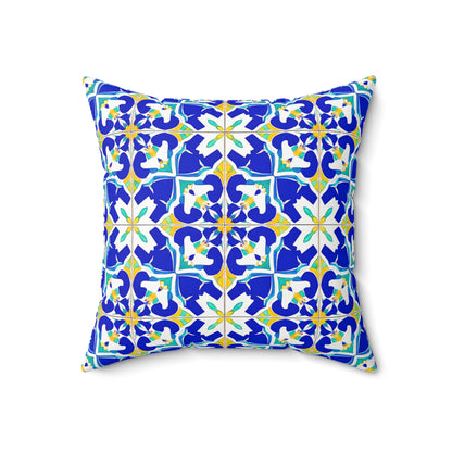Blue Horizon Mosaic Throw Pillow