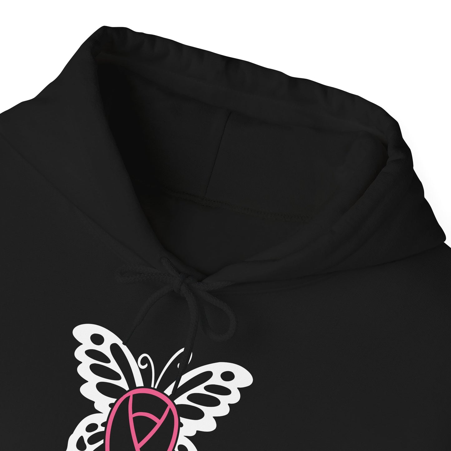 Butterfly Pink Support Ribbon Adult Heavy Blend™ Hoodie