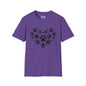 Paw Print Heart Adult T-shirt