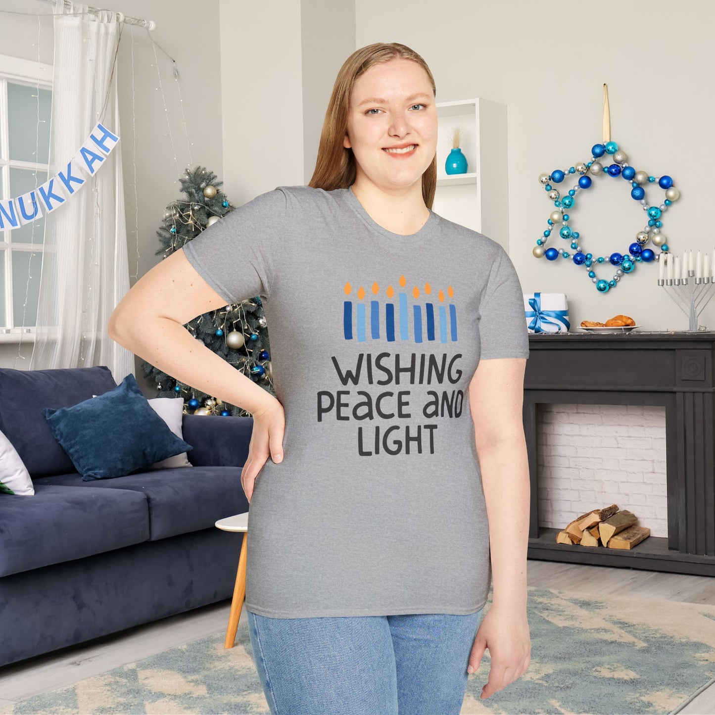 Hanukkah Wishing Peace & Light T-shirt