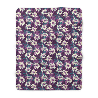 Twilight Daisy Meadow Fleece Blanket