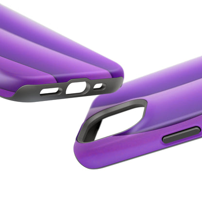 Purple Gradient Stripes MagSafe® Compatible Tough Case for iPhone