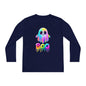 Neon Ghostly Boo Youth Long Sleeve Tee