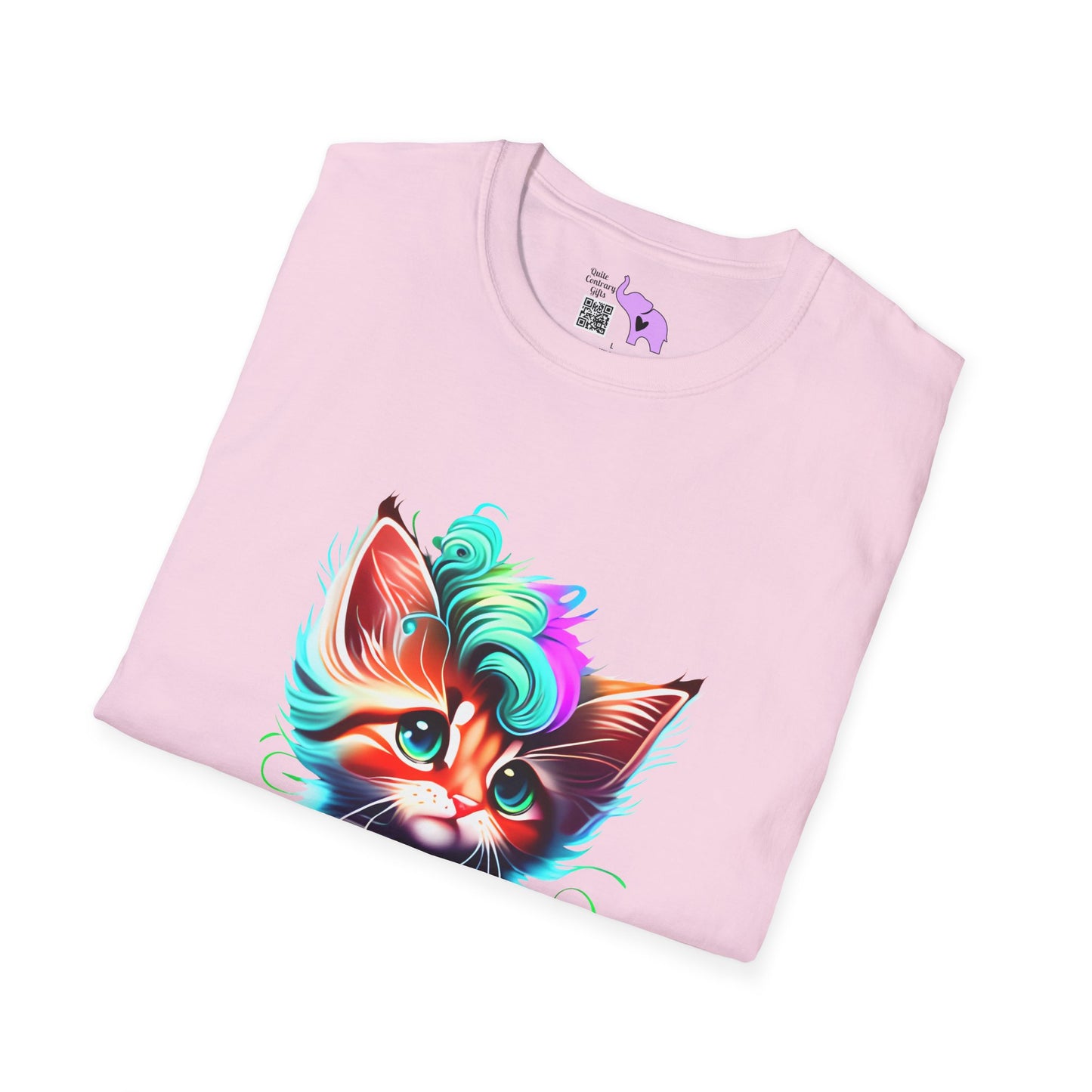 Cute Colorful Kitten 2 Adult T-shirt