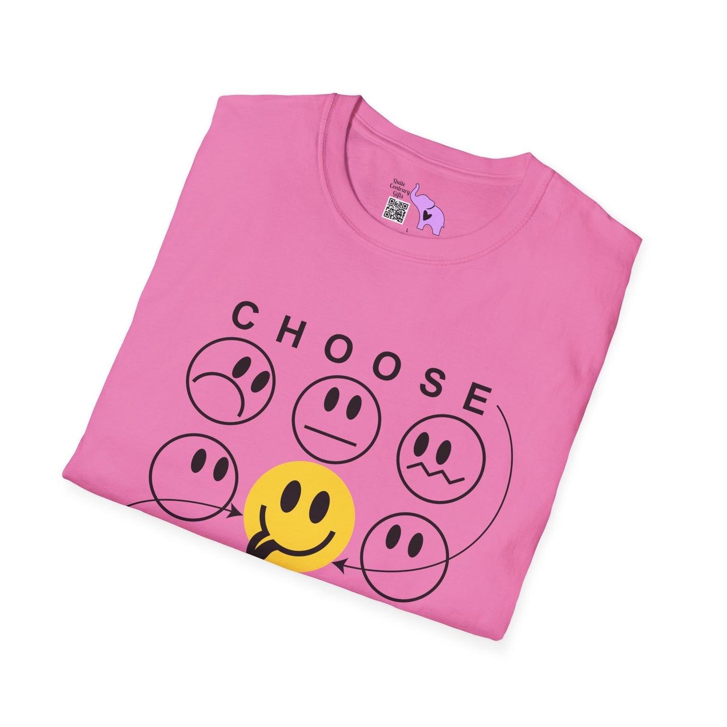 Choose Happy Smiley Faces Adult T-shirt