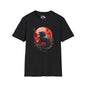 Creepy Raven with Full Moon Adult T-shirt