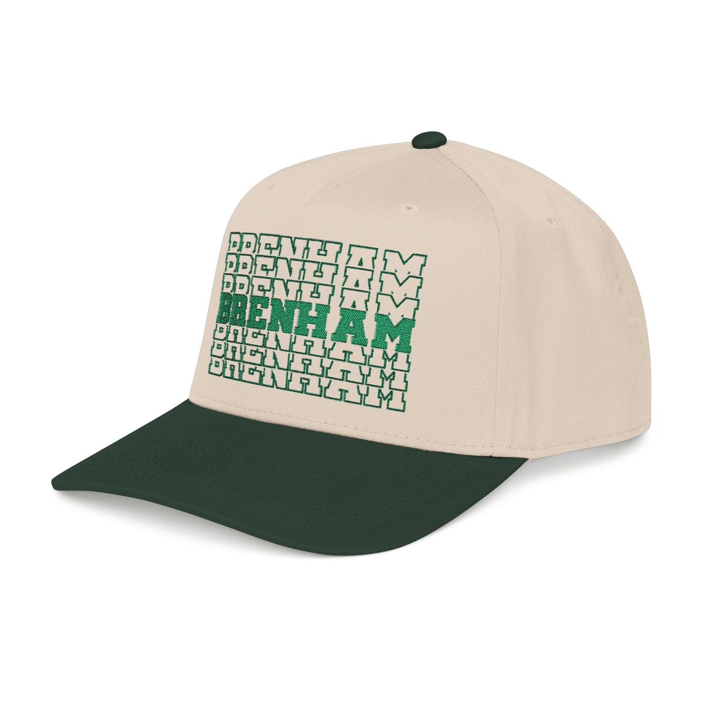 Brenham Stacked Letters Mid Profile Baseball Cap