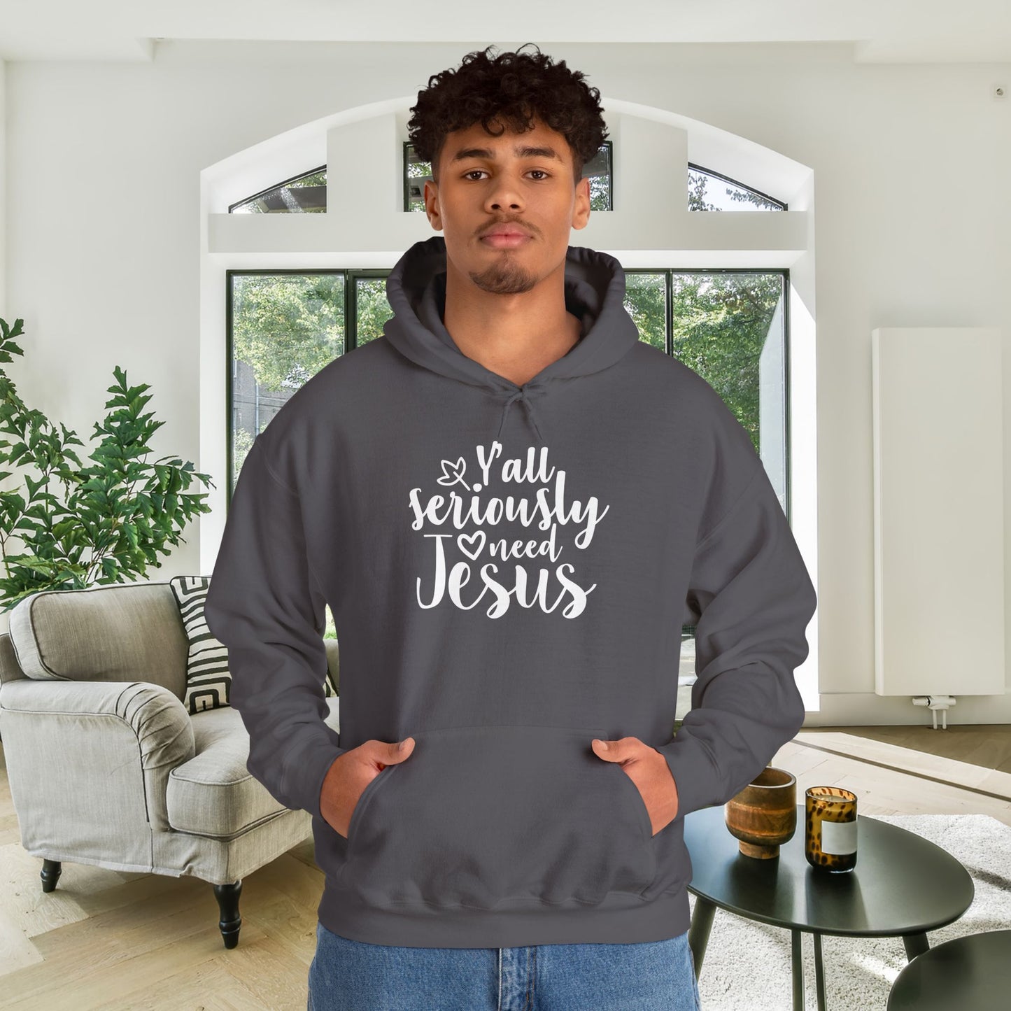 Y'all Seriously Need Jesus Heavy Blend™ Hooded Sweatshirt