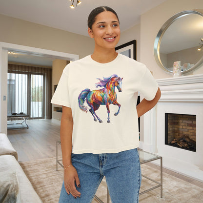 Dreamscape Stallion Women's Boxy Tee