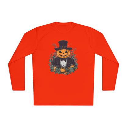 Halloween Pumpkin Man Adult Long Sleeve Tee
