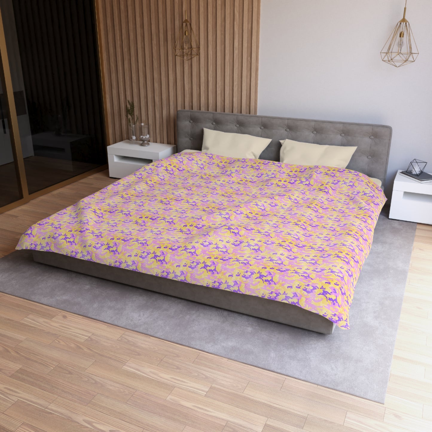 Peach Sorbet Camo Duvet Bedding Set