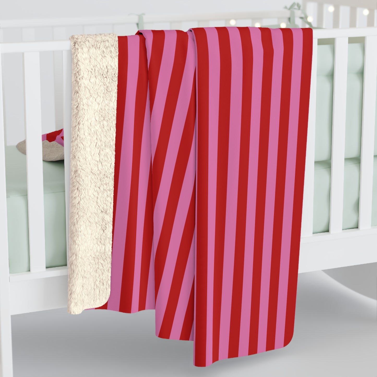 Be Mine Stripes Fleece Blanket
