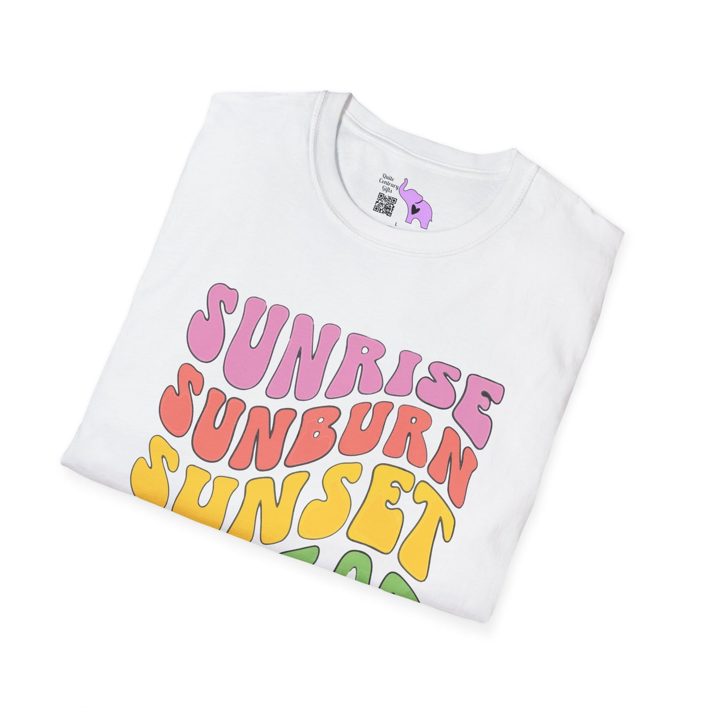 Sunrise Sunburn Sunset Repeat Adult T-shirt