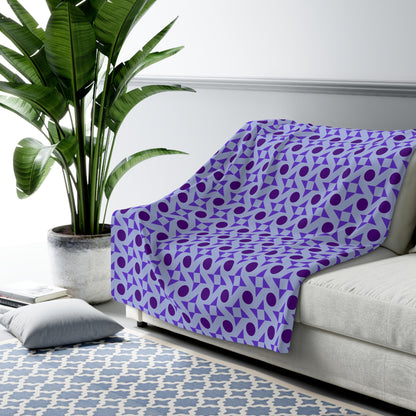 Violet Pinwheels Basic Bedding Set