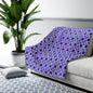 Violet Pinwheels Fleece Blanket