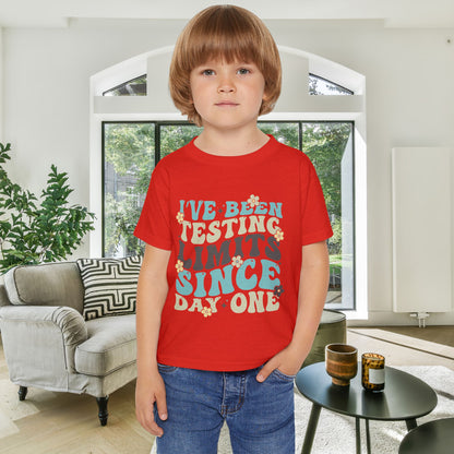 I've Been Testing Limits Since Day One Heavy Cotton™ Toddler T-shirt