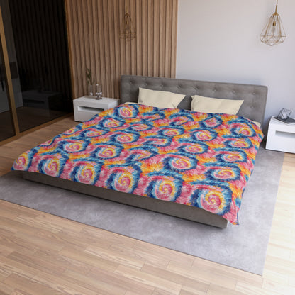 Retro Vortex Microfiber Duvet Cover