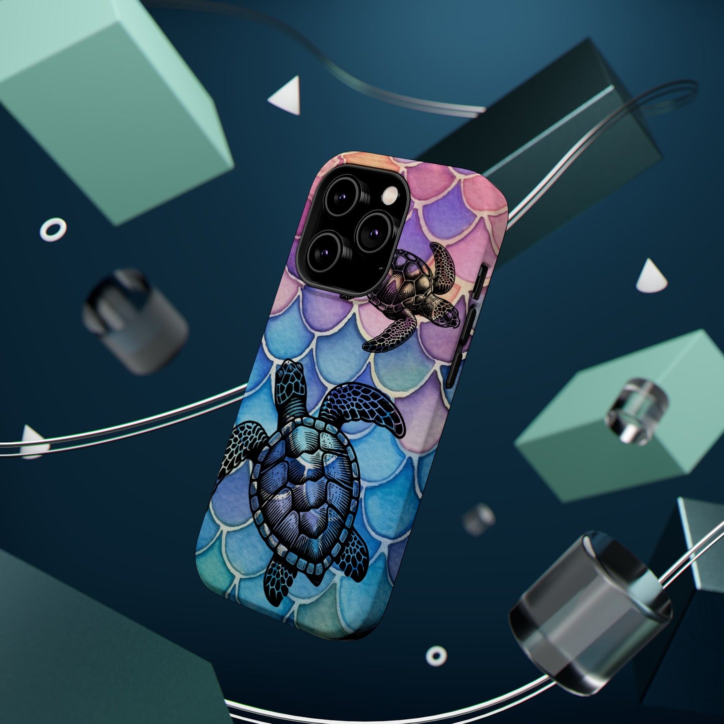 Sea Turtle Silhouette MagSafe® Compatible Tough Case for iPhone
