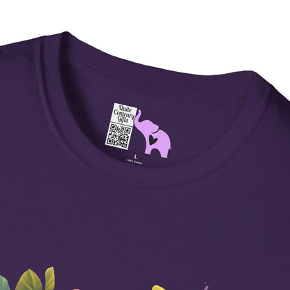 Colorful Flowers/Heart Kitten Adult T-shirt