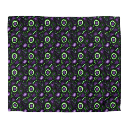 Amethyst & Lime Fracture Microfiber Duvet Cover
