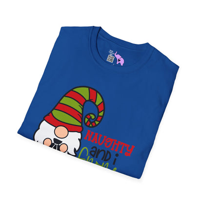 Naughty and I Gnome It Adult T-shirt