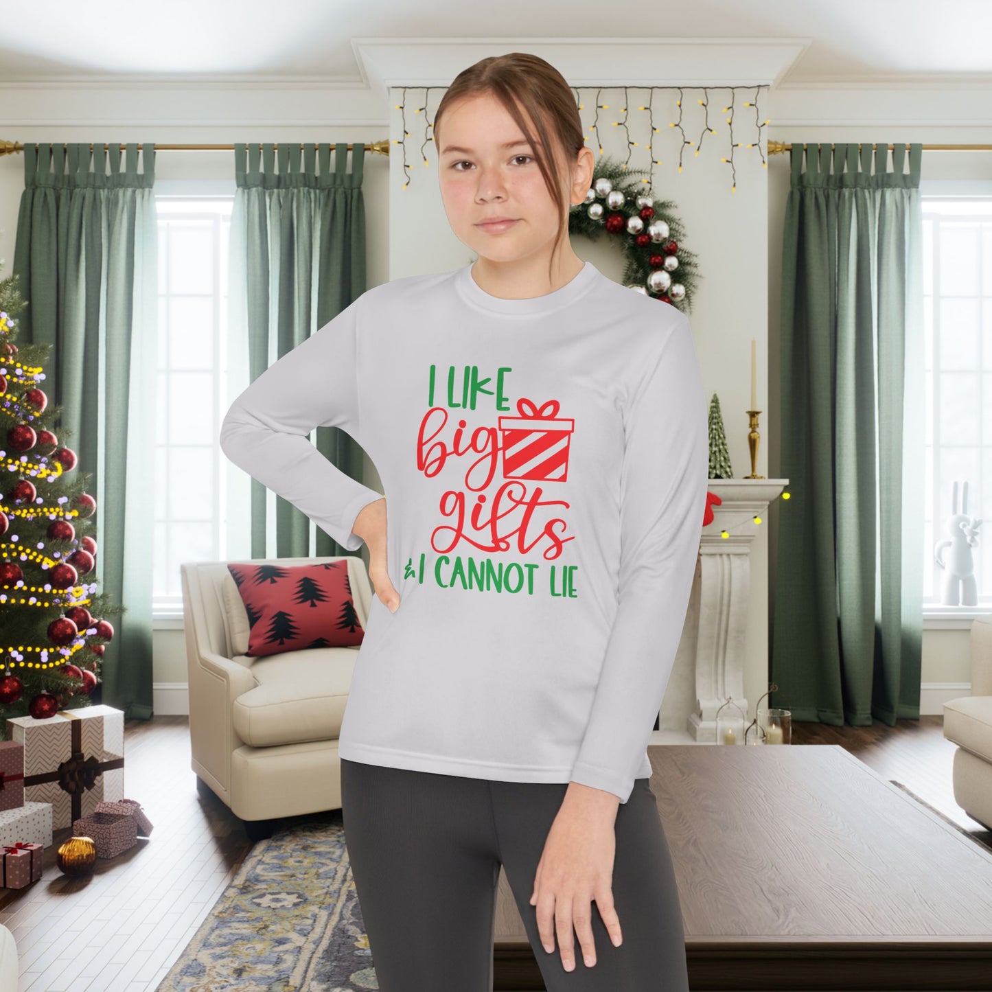 I Like Big Gifts & I Cannot Lie Youth Long Sleeve Tee