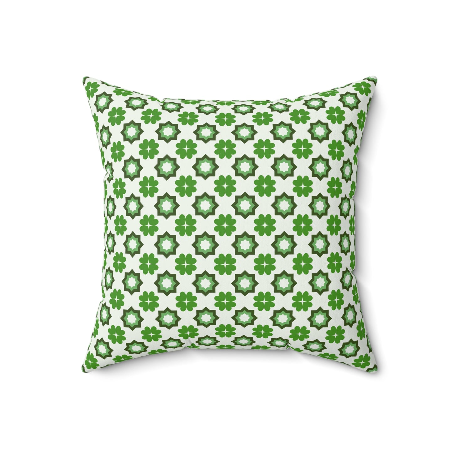 Emerald Star Garden Throw Pillow