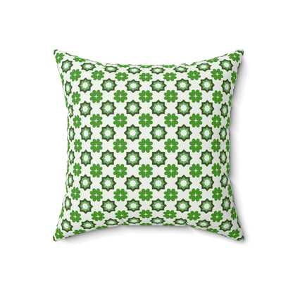 Emerald Star Garden Throw Pillow