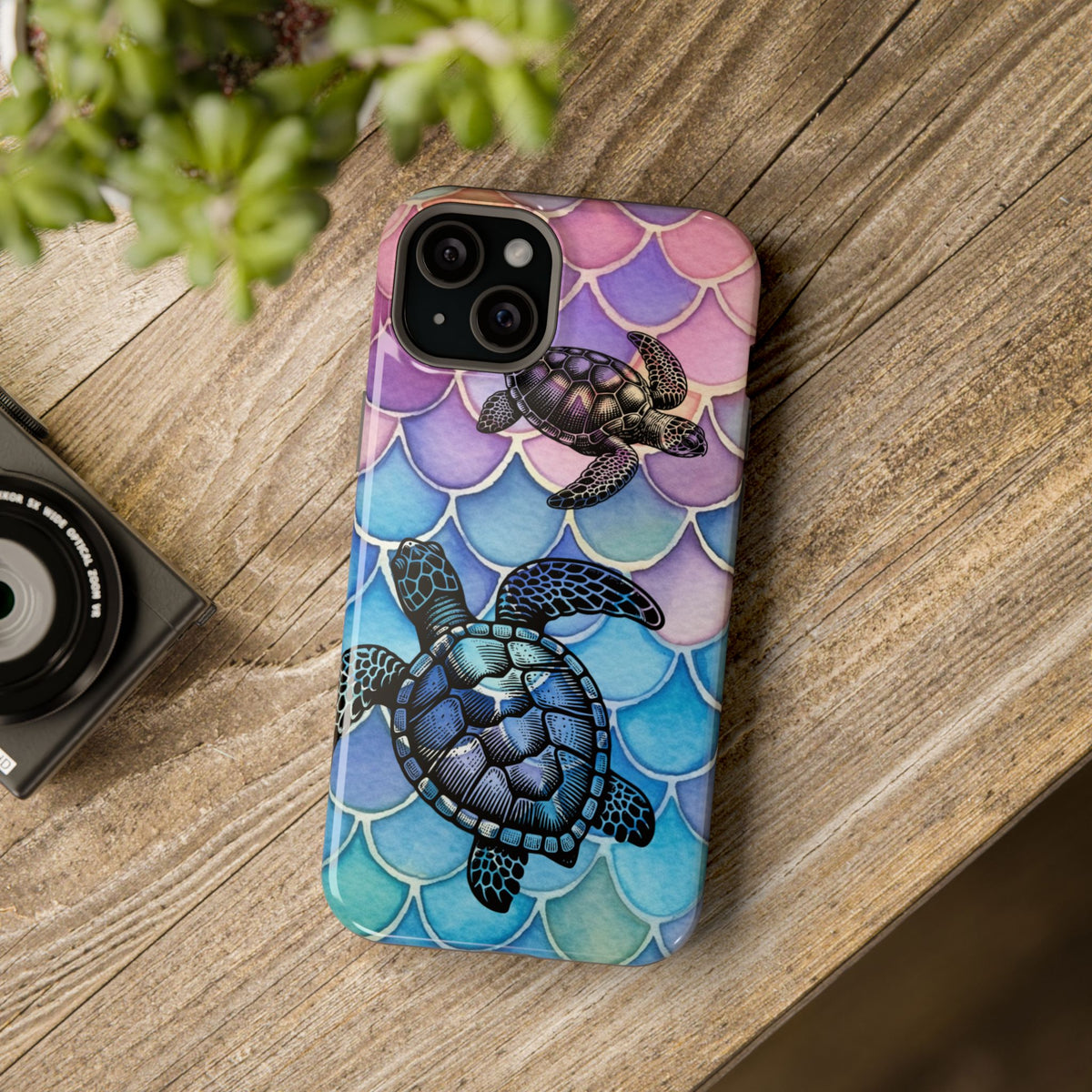Sea Turtle Silhouette MagSafe® Compatible Tough Case for iPhone
