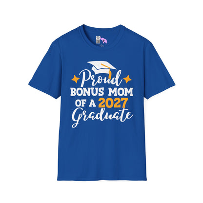 Proud Bonus Mom of a 2027 Graduate Adult T-shirt
