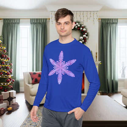 Large Snowflake 2 Adult Long Sleeve Tee