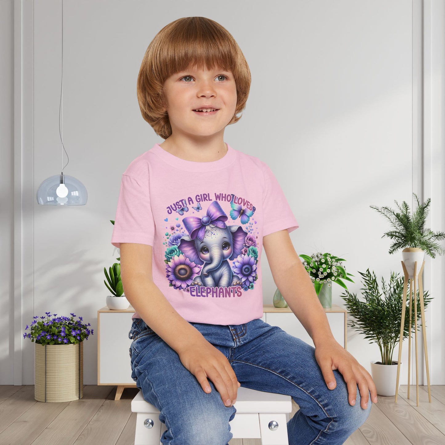 Just A Girl Who Loves Elephants Heavy Cotton™ Toddler T-shirt