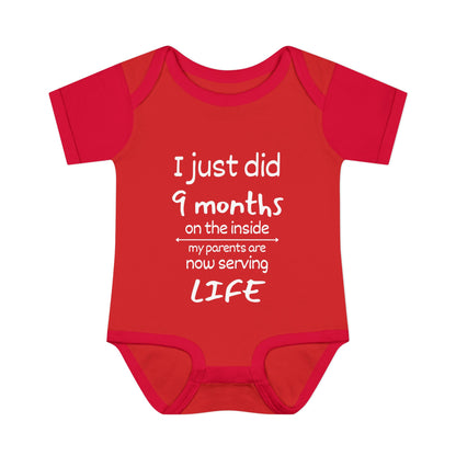 I Just Did 9 Months on the inside Infant Baby Rib Bodysuit