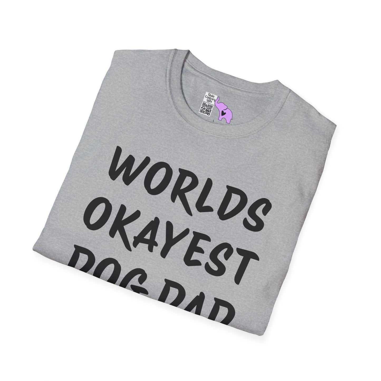 Worlds Okayest Dog Dad Adult T-shirt