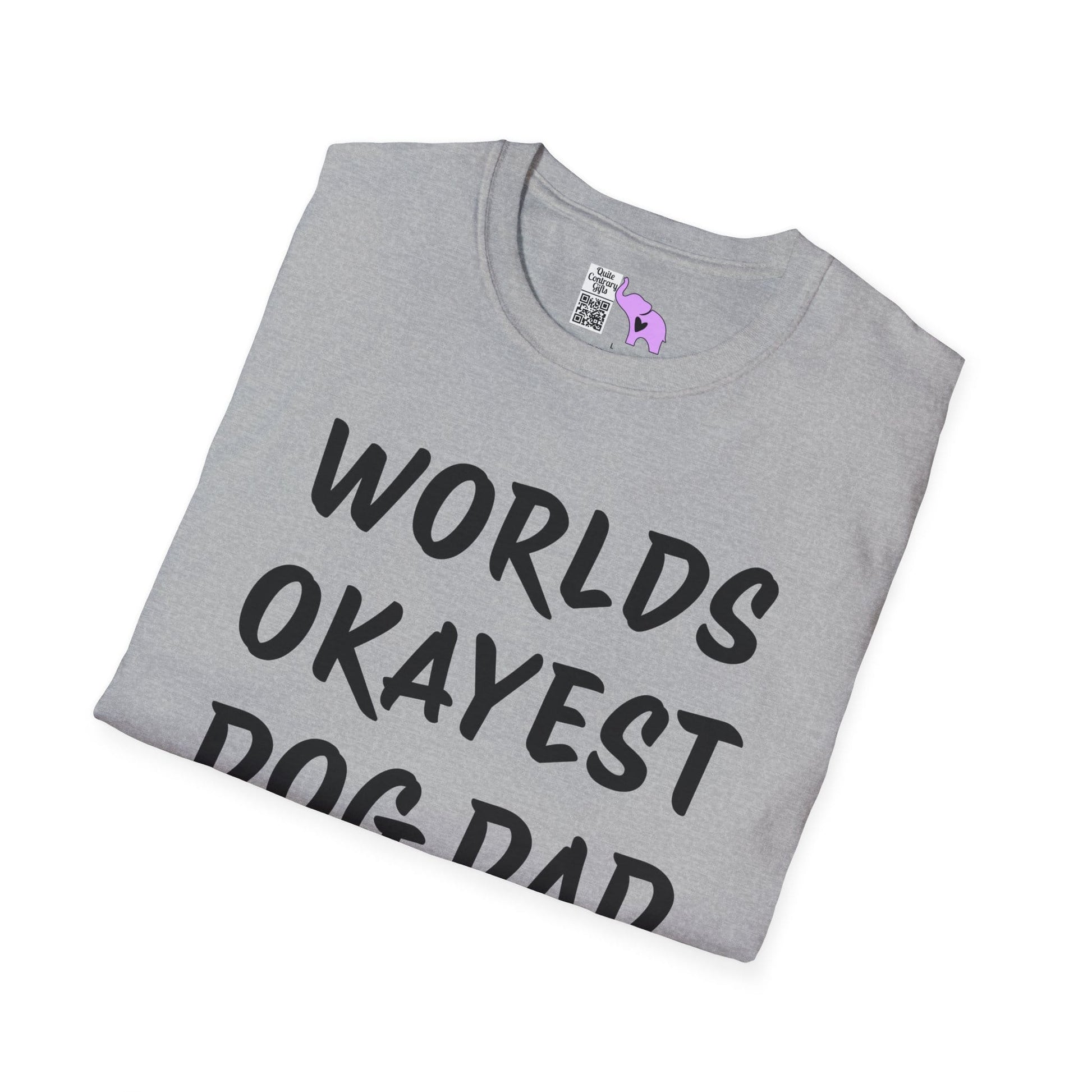 Worlds Okayest Dog Dad Adult T-shirt