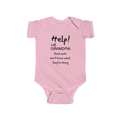 Help! Call Grandma Infant Fine Jersey Bodysuit