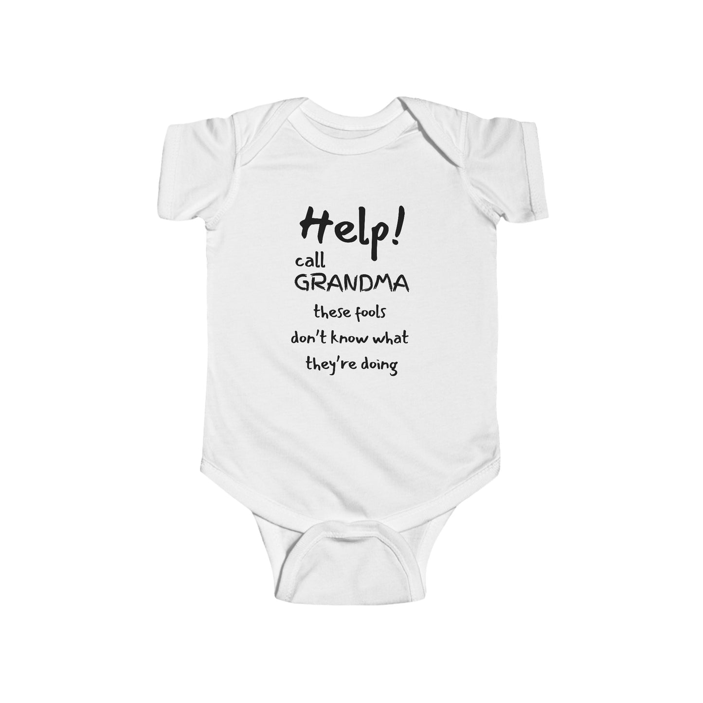 Help! Call Grandma Infant Fine Jersey Bodysuit