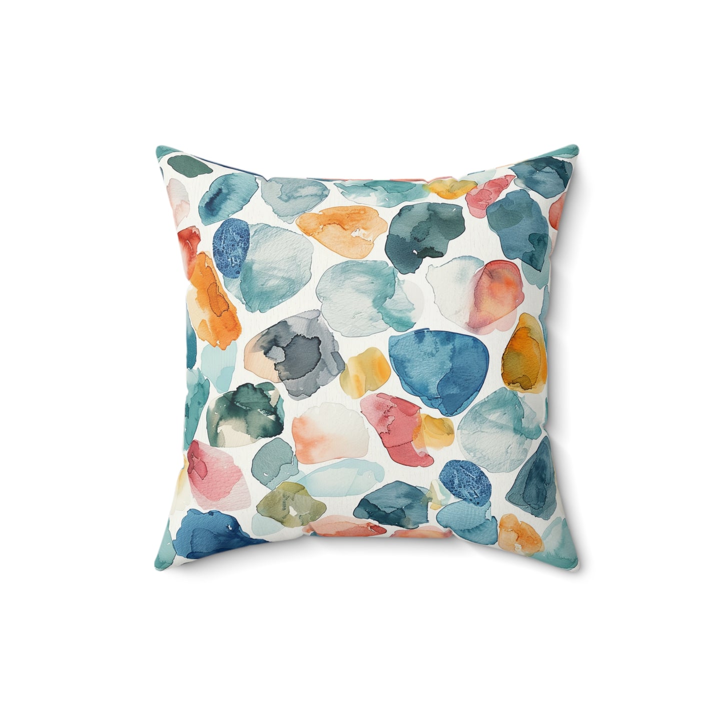 Watercolor Pebble Terrazzo Throw Pillow